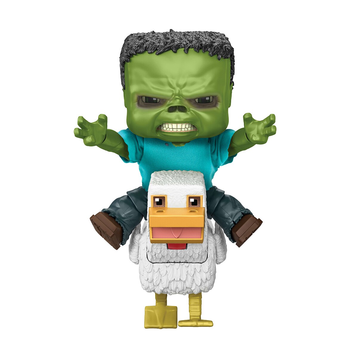 Imagen 5 de Figura con 3 caras intercambiables de zombi Minecraft Jinete de Gallina Minecraft Mattel