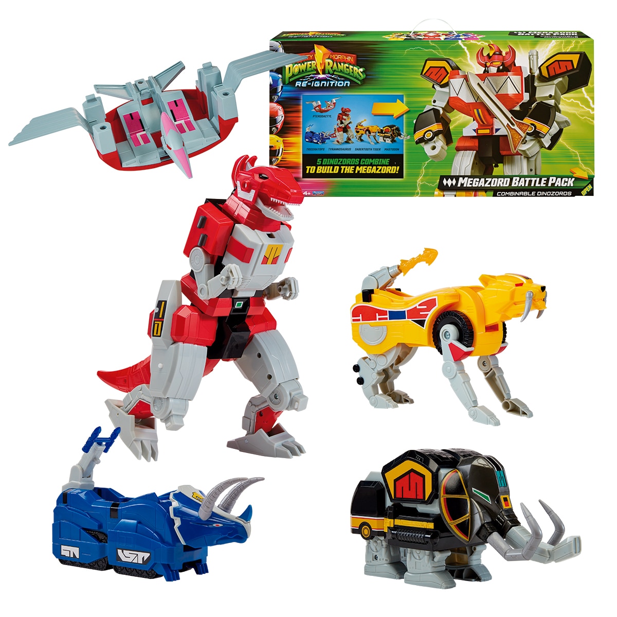 Figura de Power Rangers Megazord 5 en 1 con accesorios Power Rangers Bizak 1