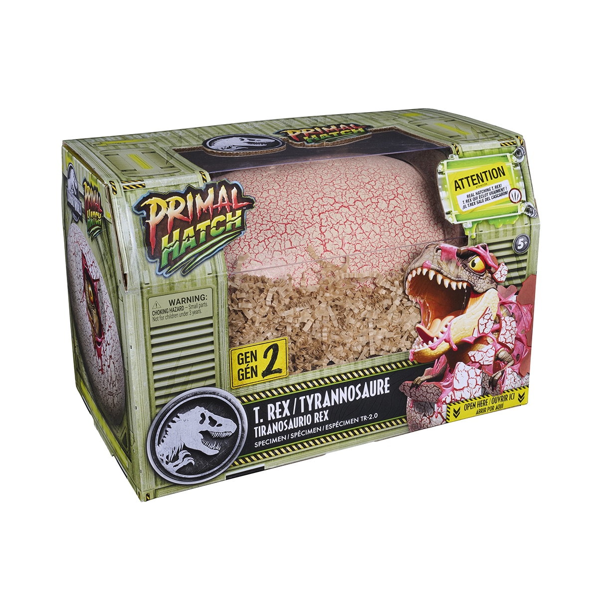 Figura DNO Primal Hatch Jurassic World T-Rex Interactivo Dino Rising Spin Master 6