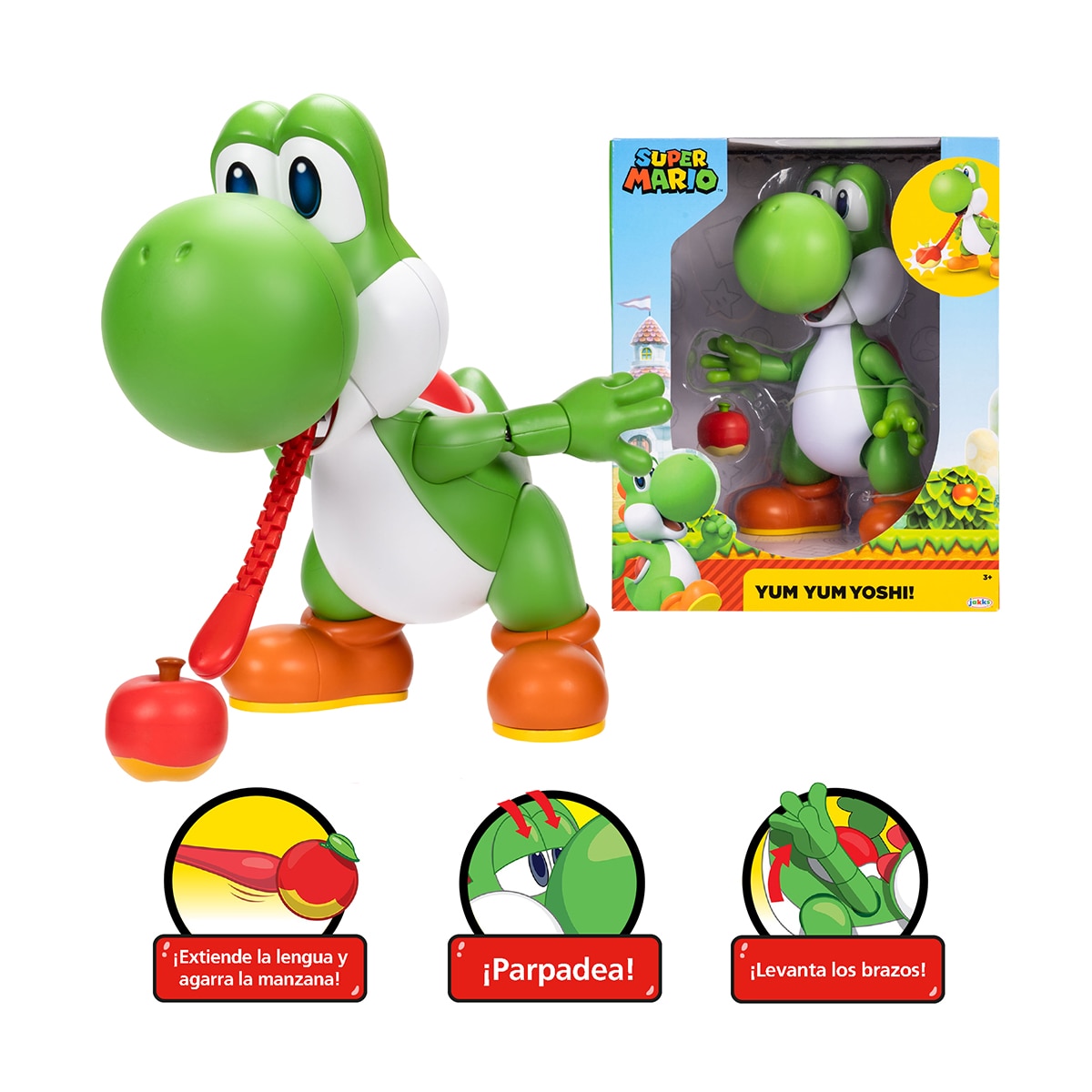 Figura Interactiva Yoshi con manzana incluída Super Mario Jakks Pacific Nintendo 2