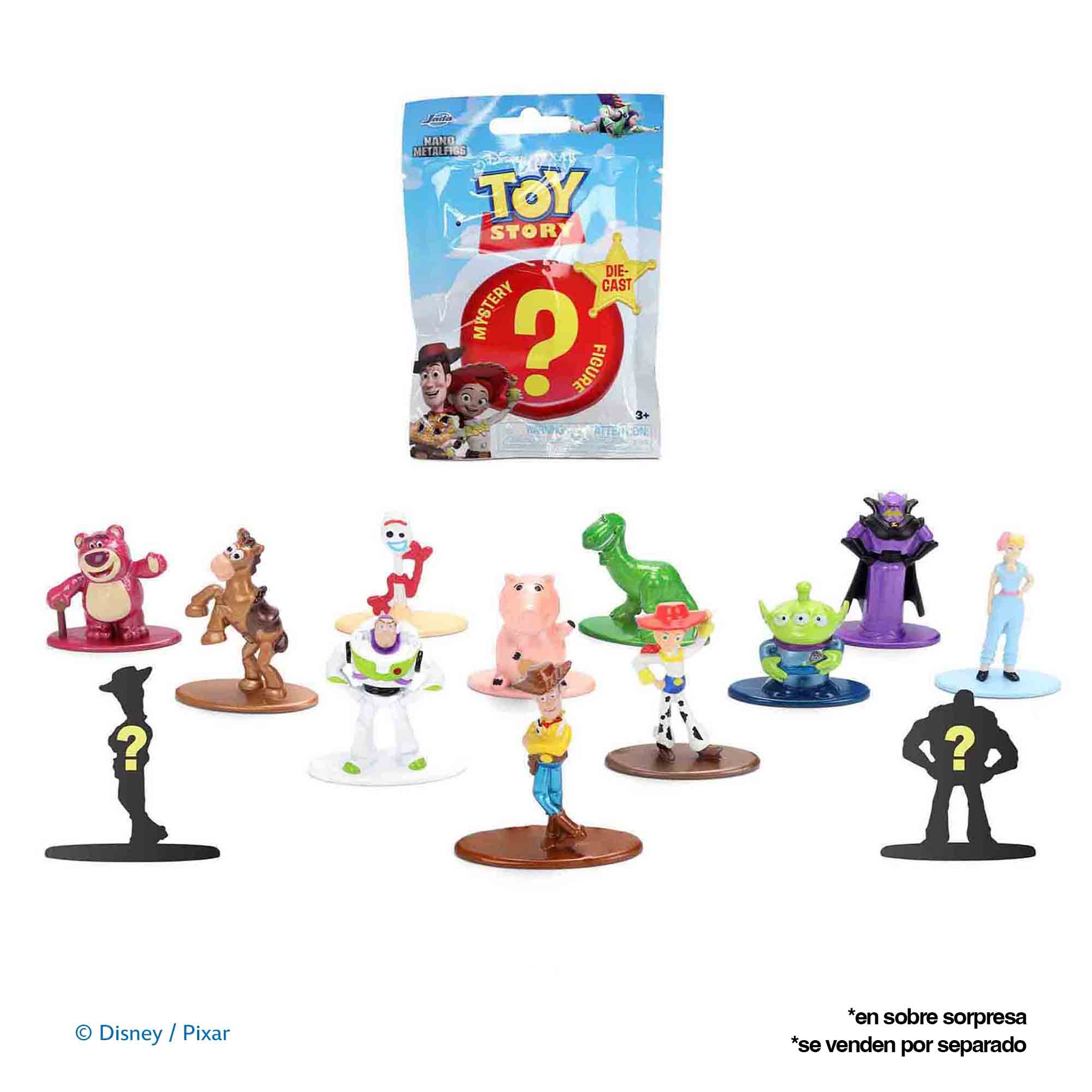 Imagen 0 de Sobres con figura de 4cm metal de Toy Story. Sobre sorpresa nano figura Toy Story W1 Toy Story Jada Toys 13 modelos surtidos + 2 exclusivos