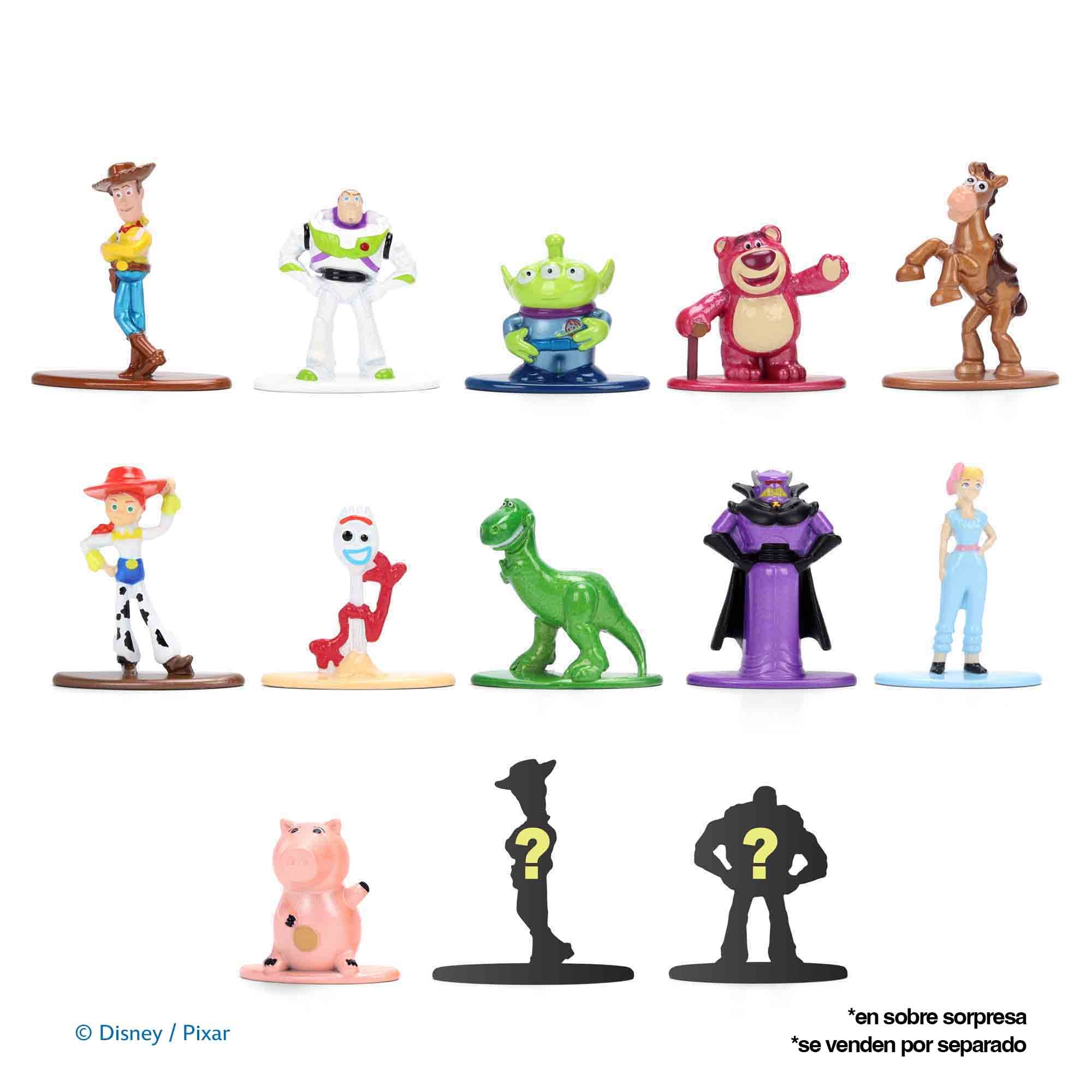 Sobres con figura de 4cm metal de Toy Story. Sobre sorpresa nano figura Toy Story W1 Toy Story Jada Toys 13 modelos surtidos + 2 exclusivos 2