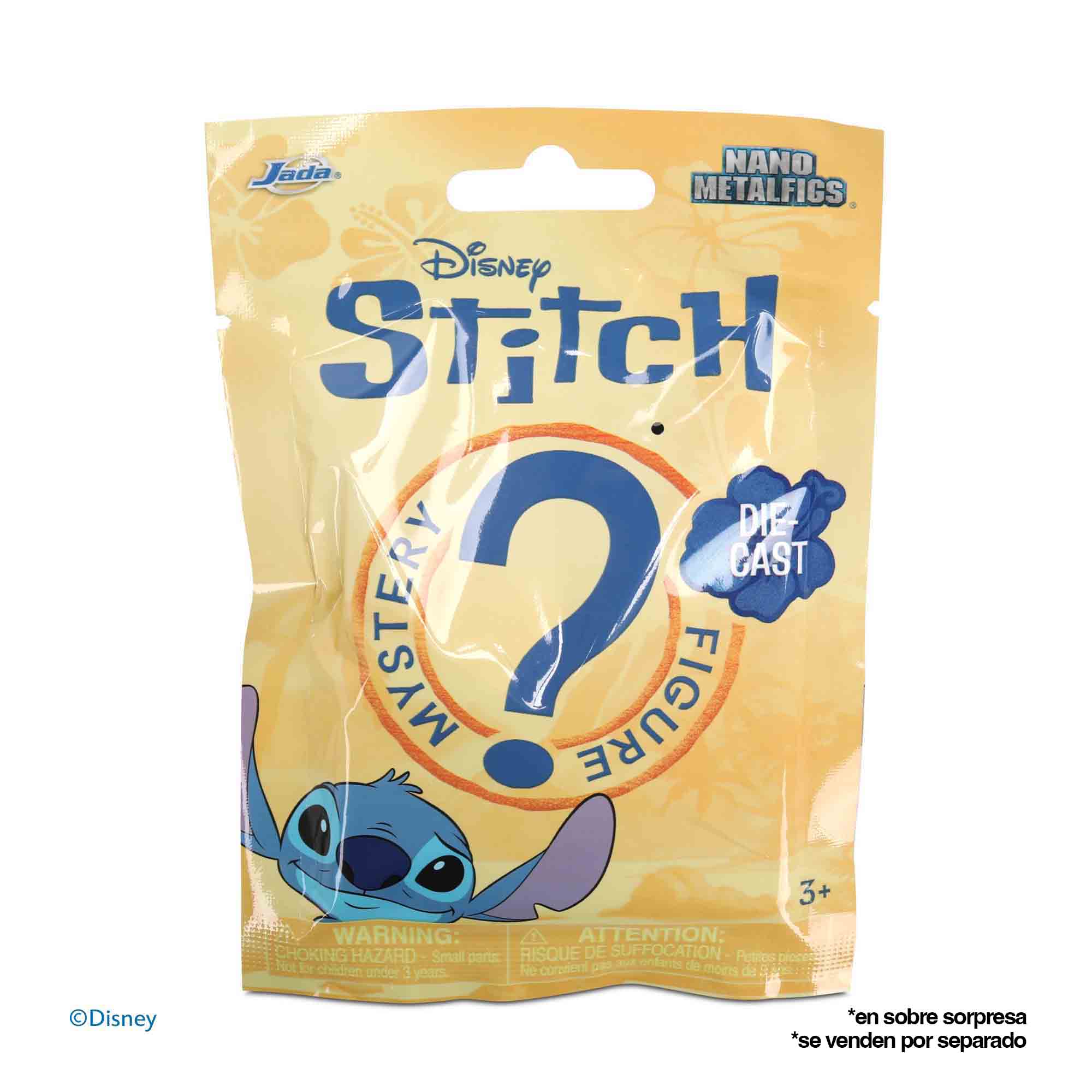 Sobres con figura de 4cm metal de Stitch. Sobre sorpresa nano figura Stitch W4 Disney Jada Toys 11 modelos surtidos + 2 exclusivos 4