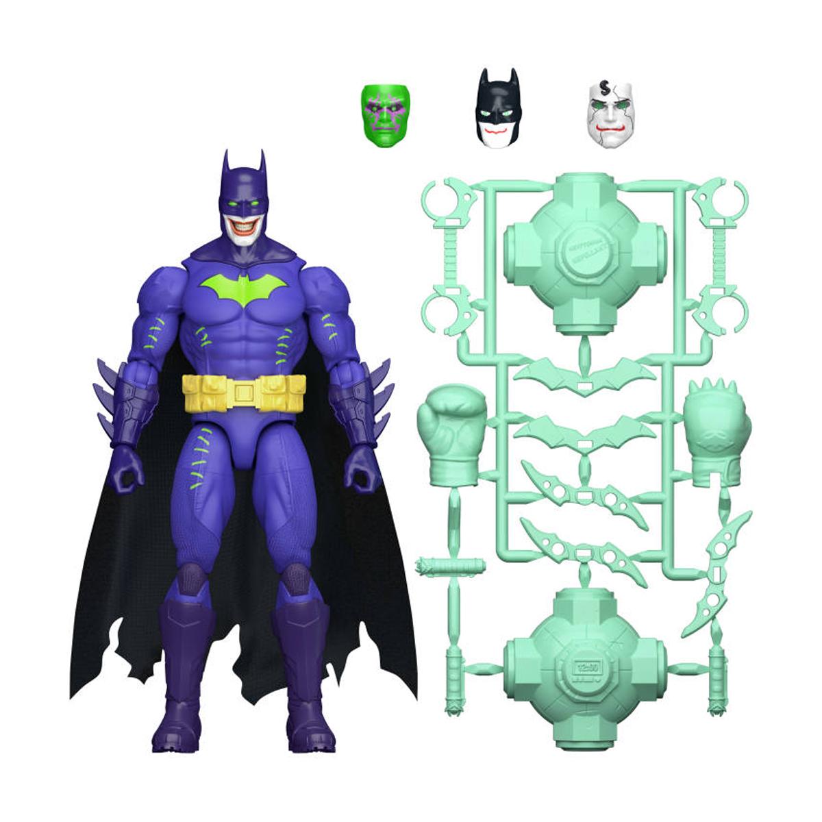 Imagen 4 de Figura Batman como Joker Premier 16 5 cm con 22 articulaciones capa de tela accesorios y soporte para armas DC Comics DC