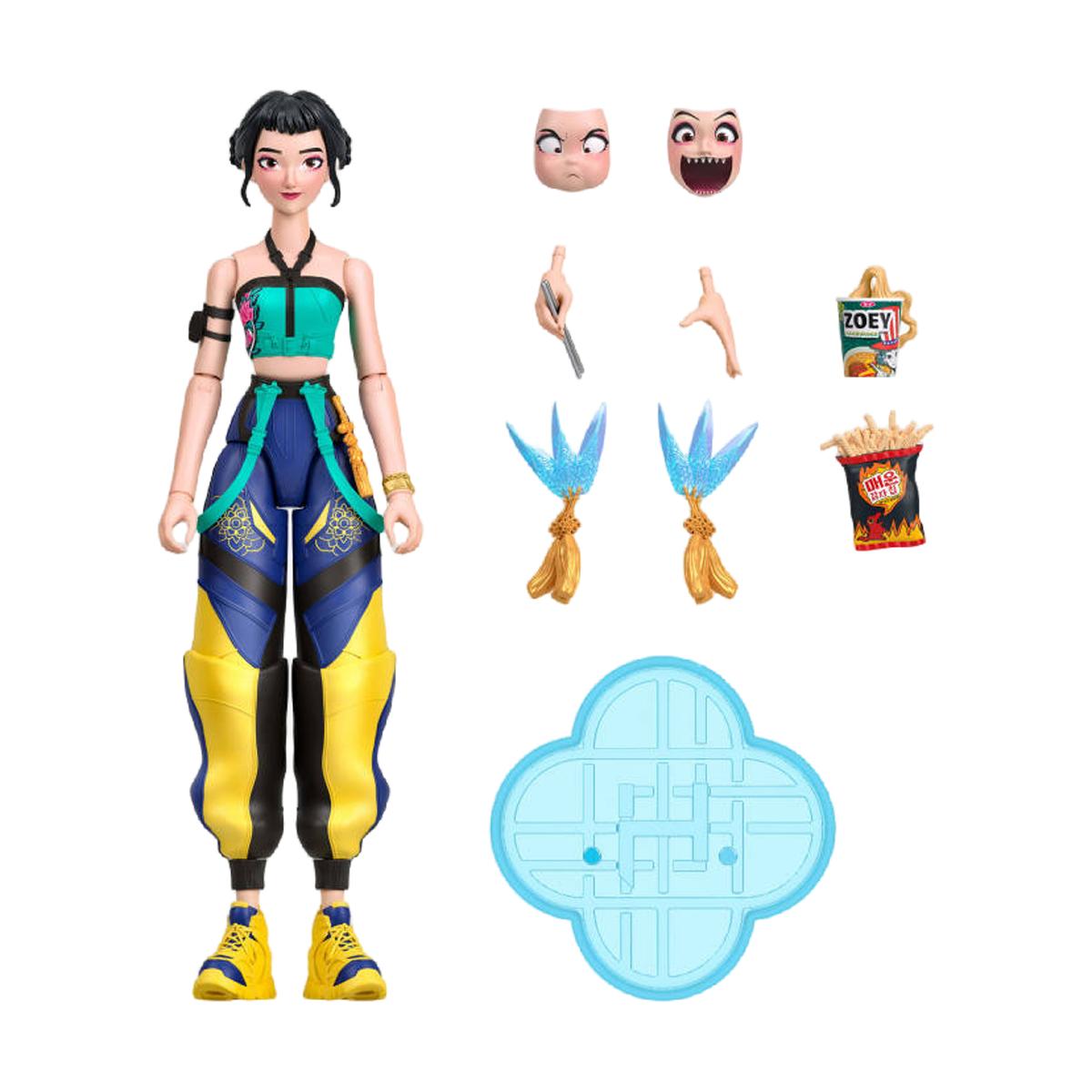 Imagen 1 de Figura Zoey de las HUNTR/X 14,2 cm con cuchillas espirituales, accesorios y piezas intercambiables Mattel