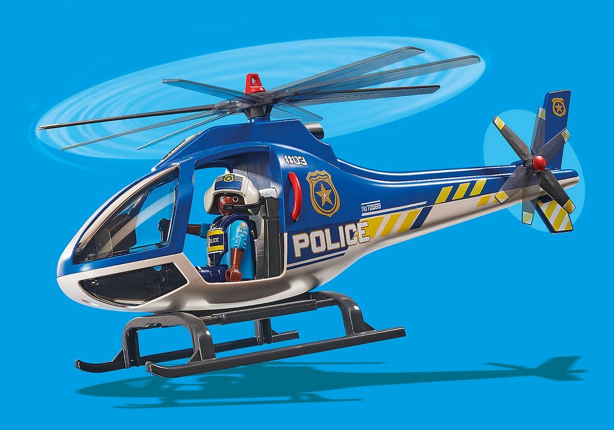Helicóptero Policia De Playmobil Helicóptero De Policía
