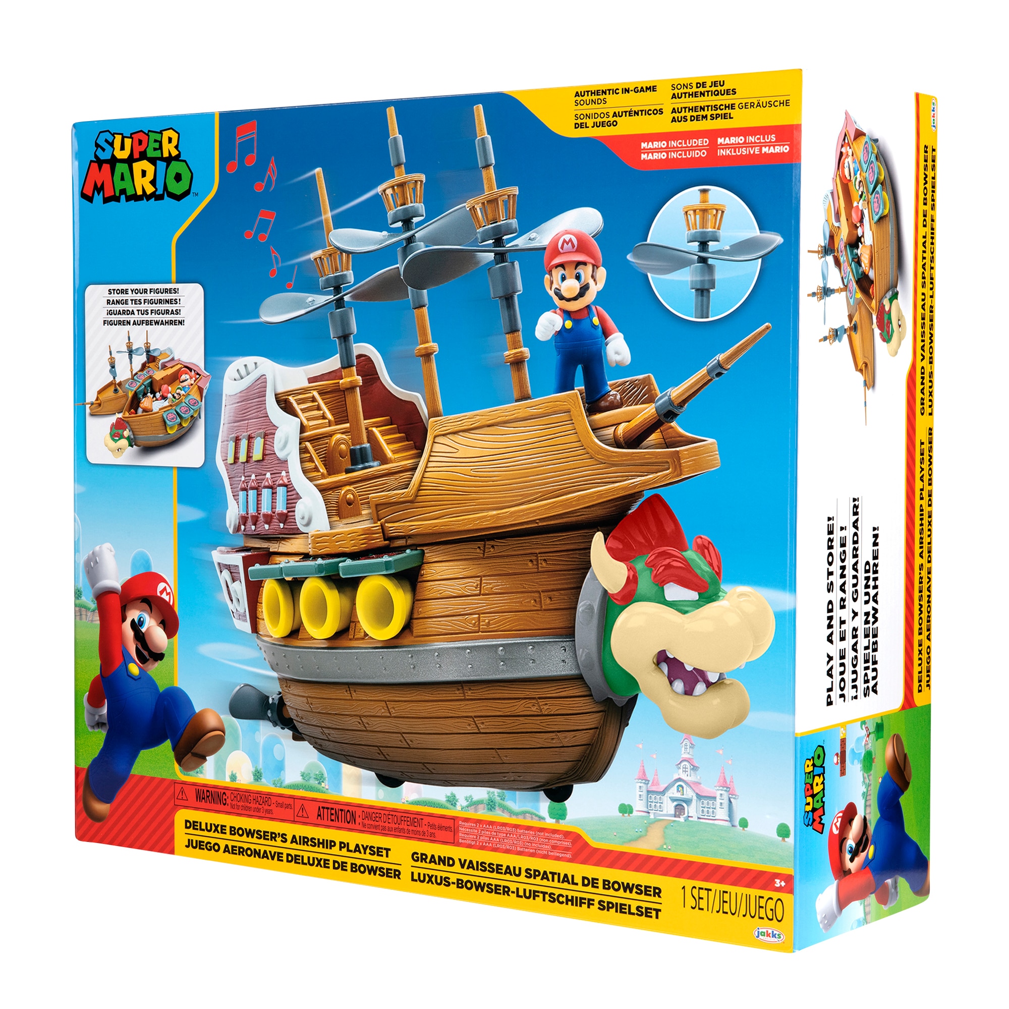 Super Mario Aeronave Deluxe Bowser Playset 3