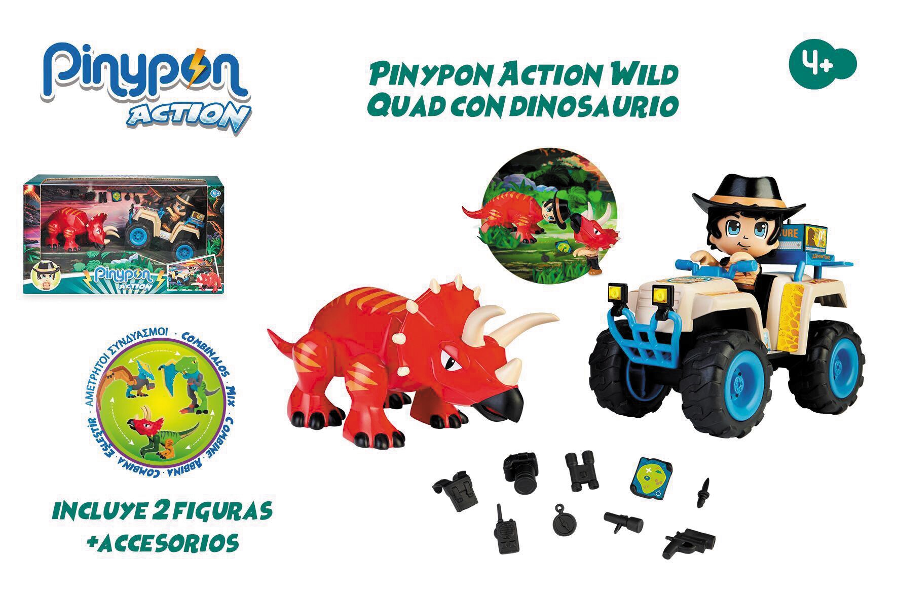 Pinypon Action. Wild. Quad con Dino 3