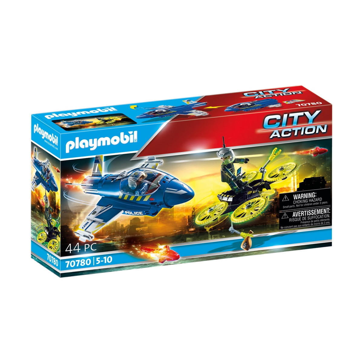 Policía avión: persecución dron Playmobil City Action 1