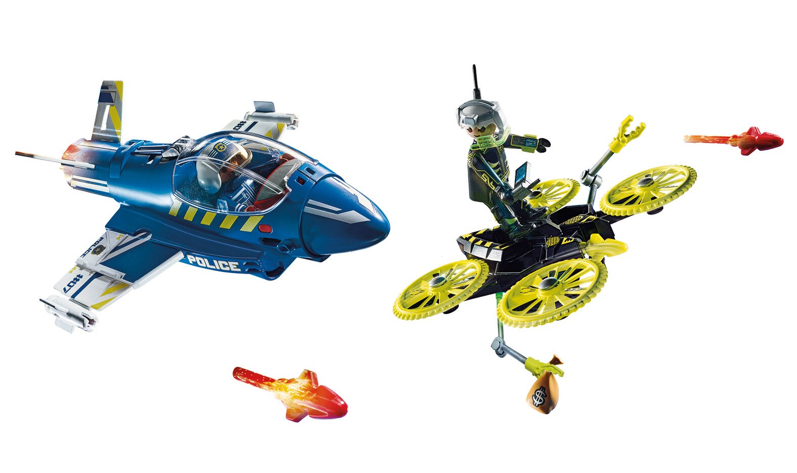 Policía avión: persecución dron Playmobil City Action 3