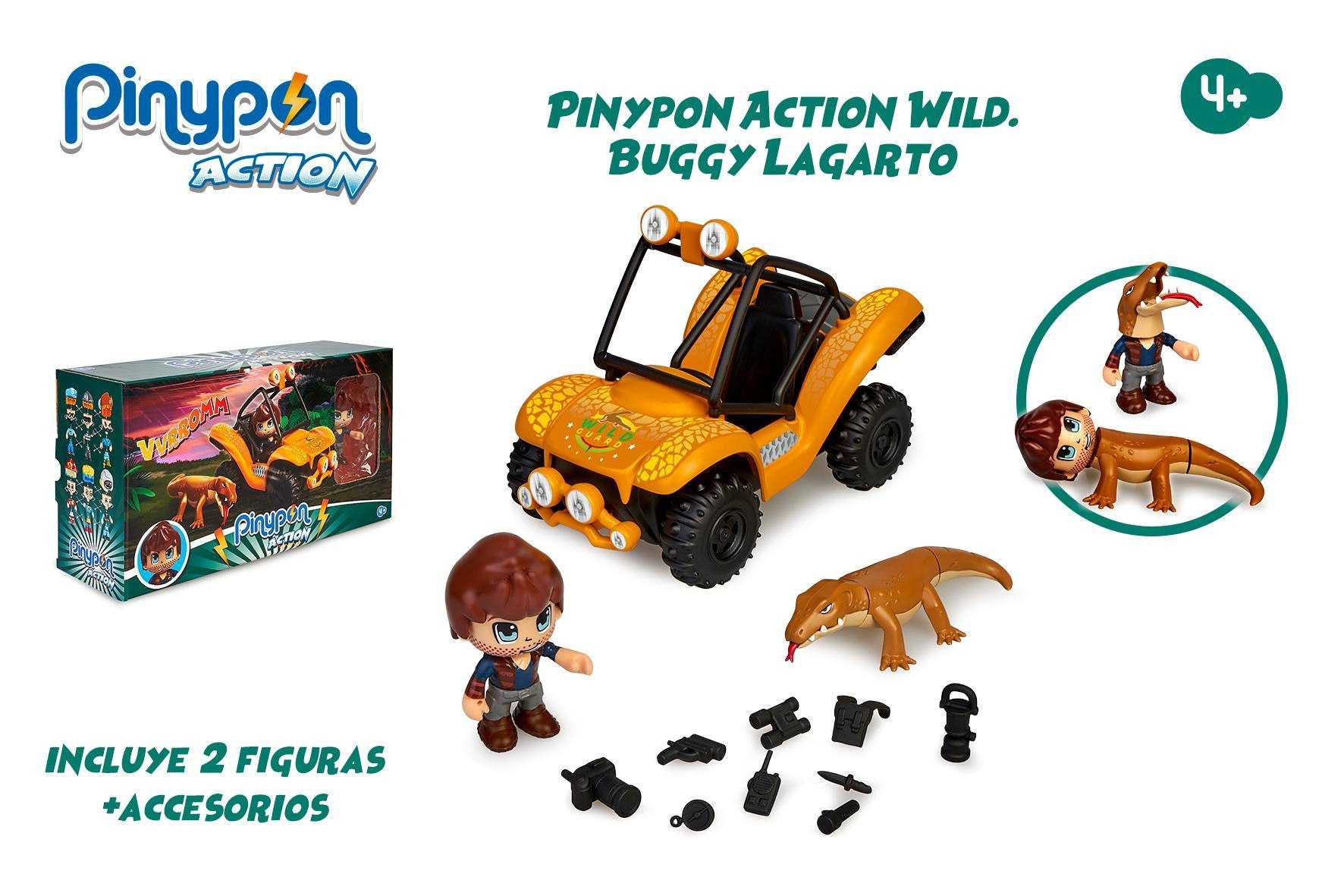 Pinypon Action Veículo Buggy e Figura Lagarto 5