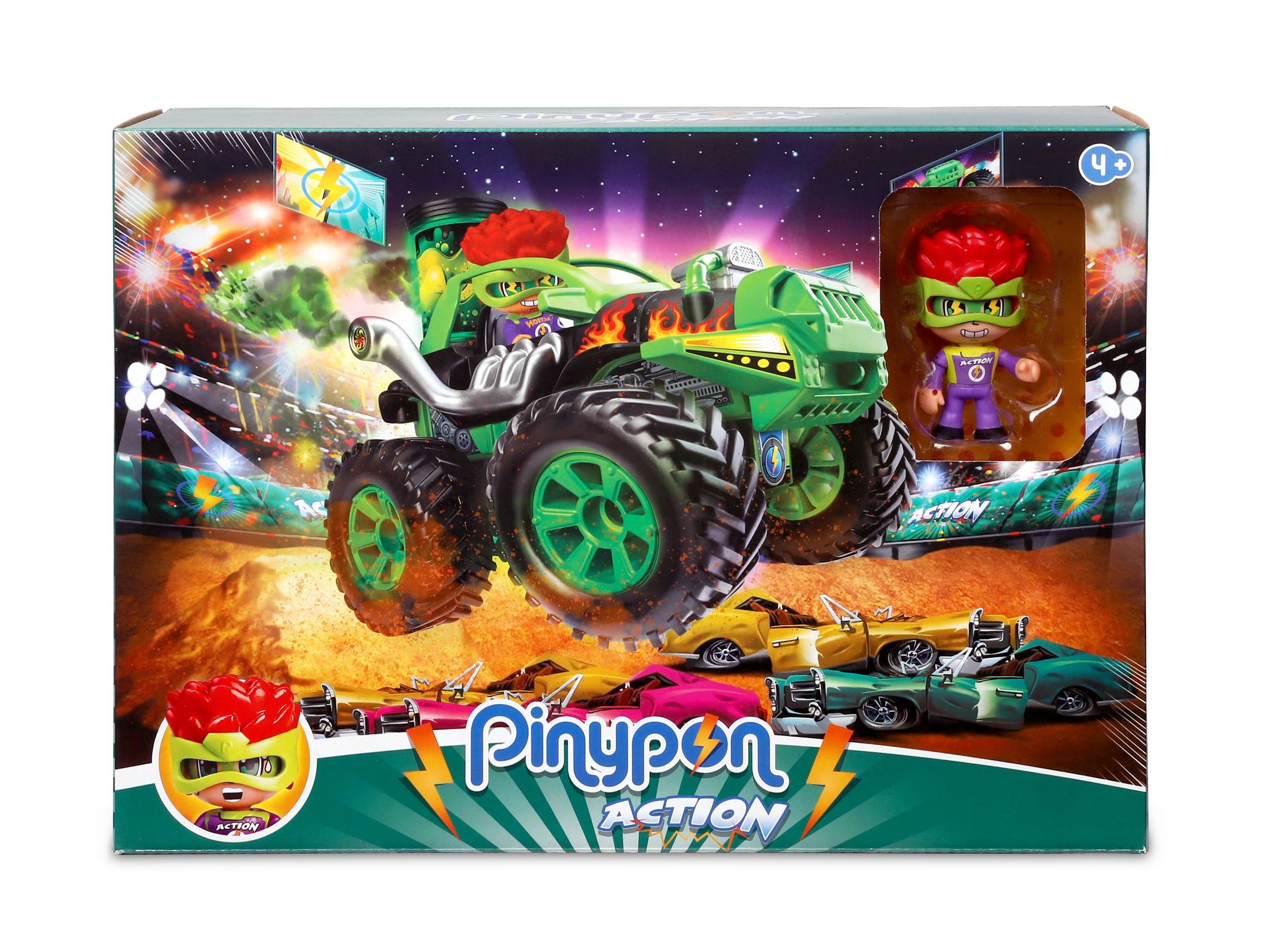 Set de vehículo y figura Coche BigFoot Pinypon Action 2