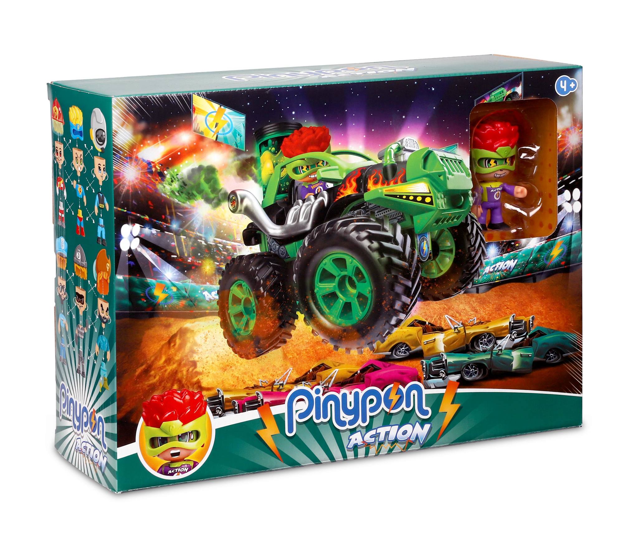 Set de vehículo y figura Coche BigFoot Pinypon Action 3