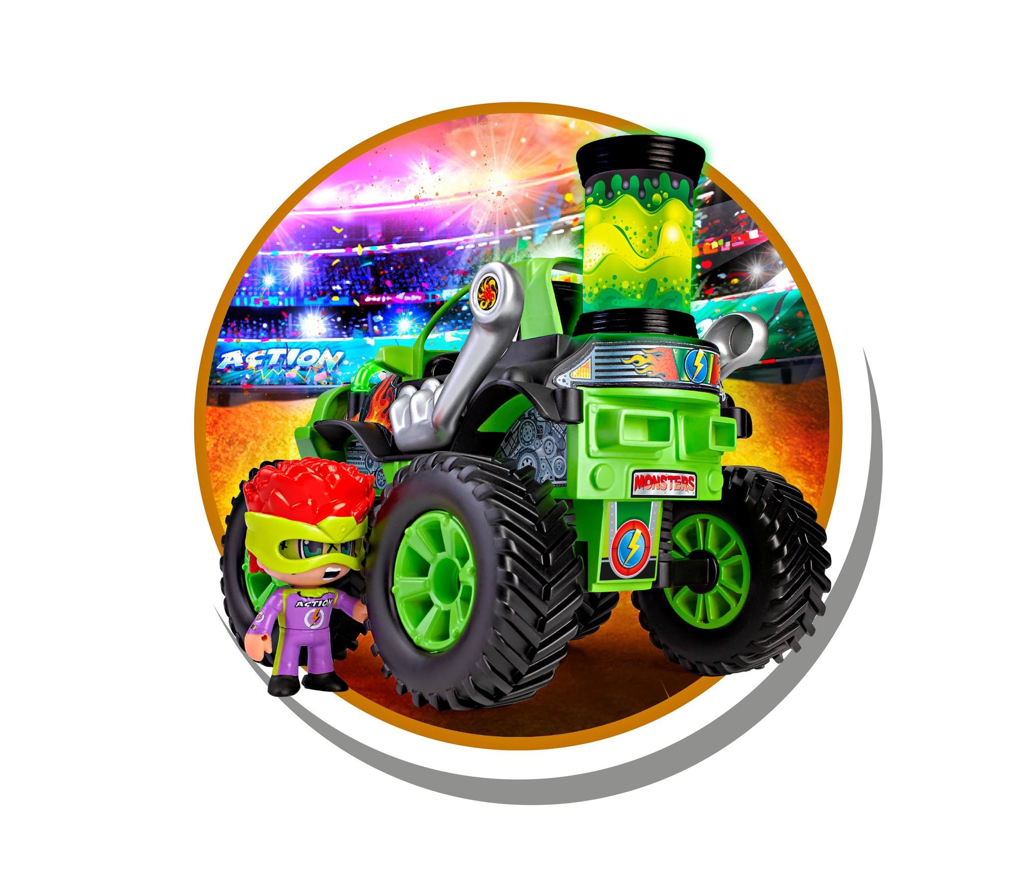 Set de vehículo y figura Coche BigFoot Pinypon Action 6