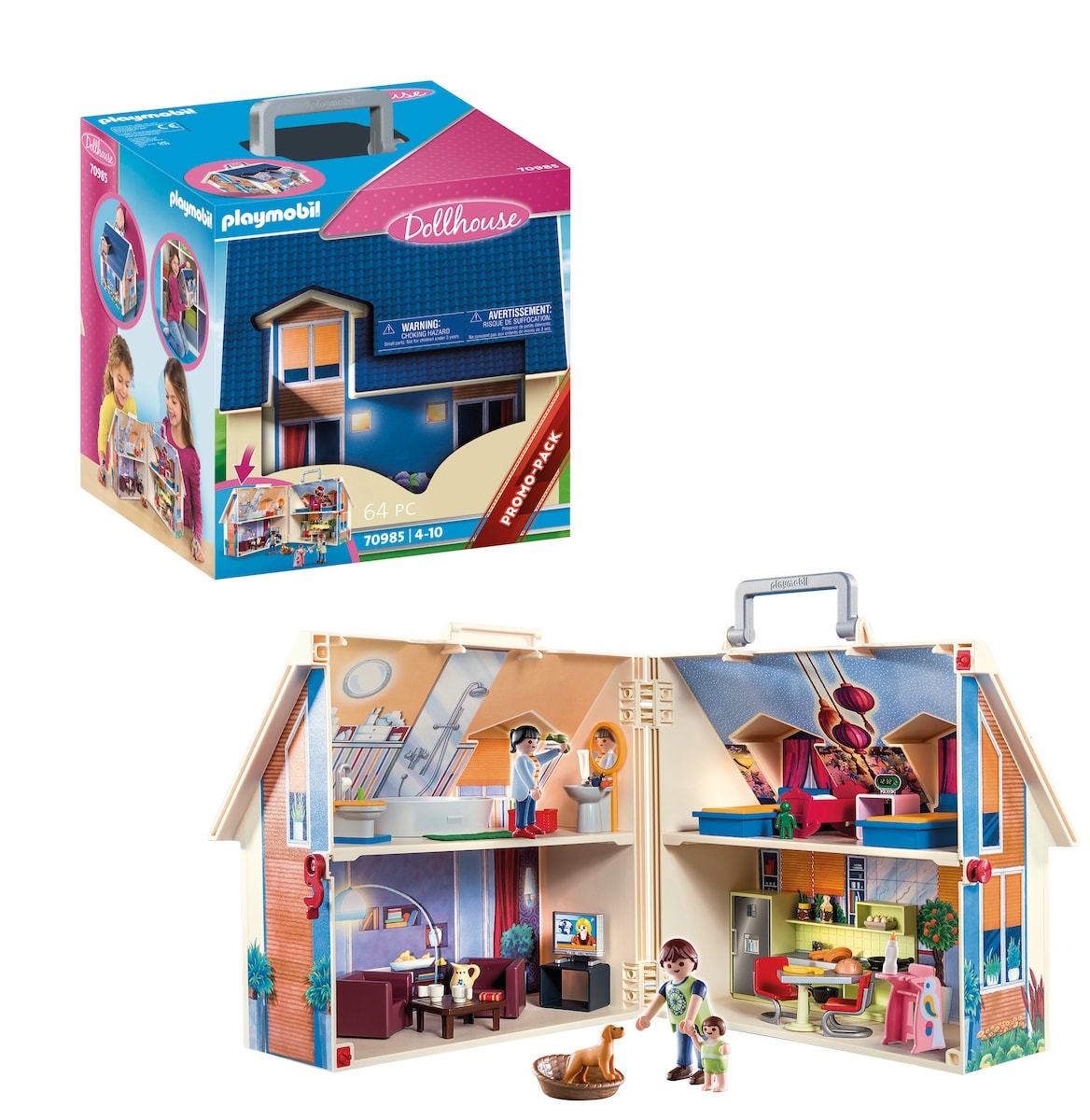 Casa de Muñecas Maletín de juguete con muebles Playmobil DollHouse 5