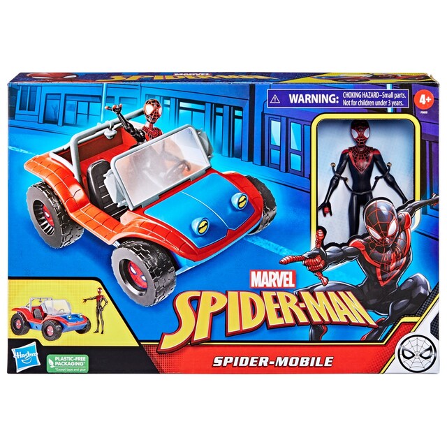 Spider-verse figura con vehículo Marvel