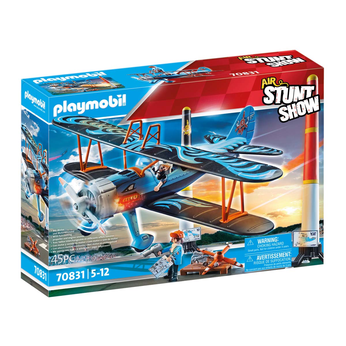 Avión Biplano Phoenix Playmobil Air Stunt Show 1