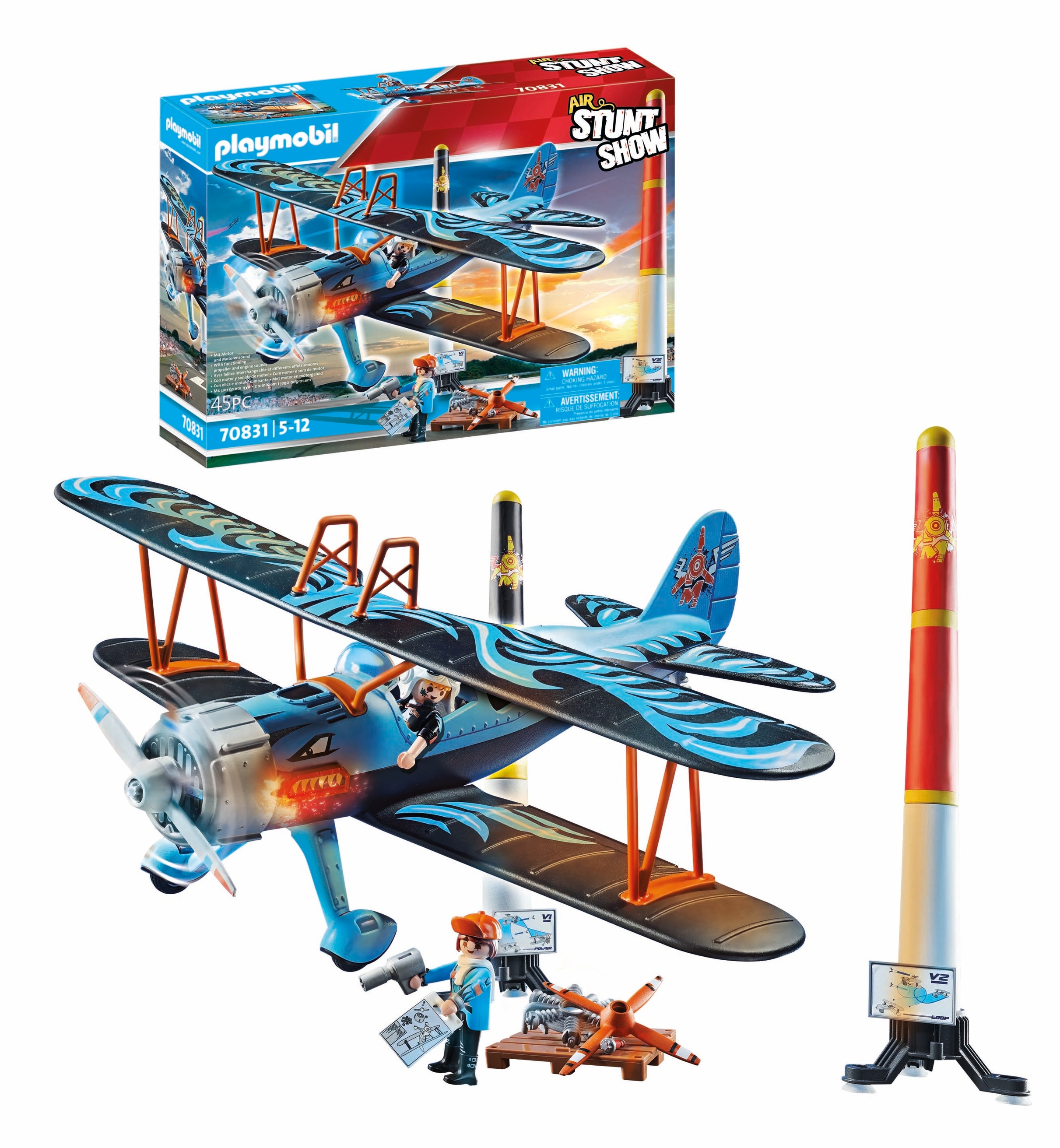 Avión Biplano Phoenix Playmobil Air Stunt Show 7
