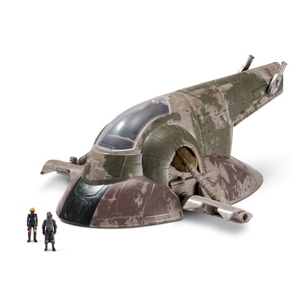 Star Wars Micro Galaxy Squadron Boba FETT'S Starship - Veicolo da 7 Pollici con 1 Boba Fett e Fennec Shand Micro Figure