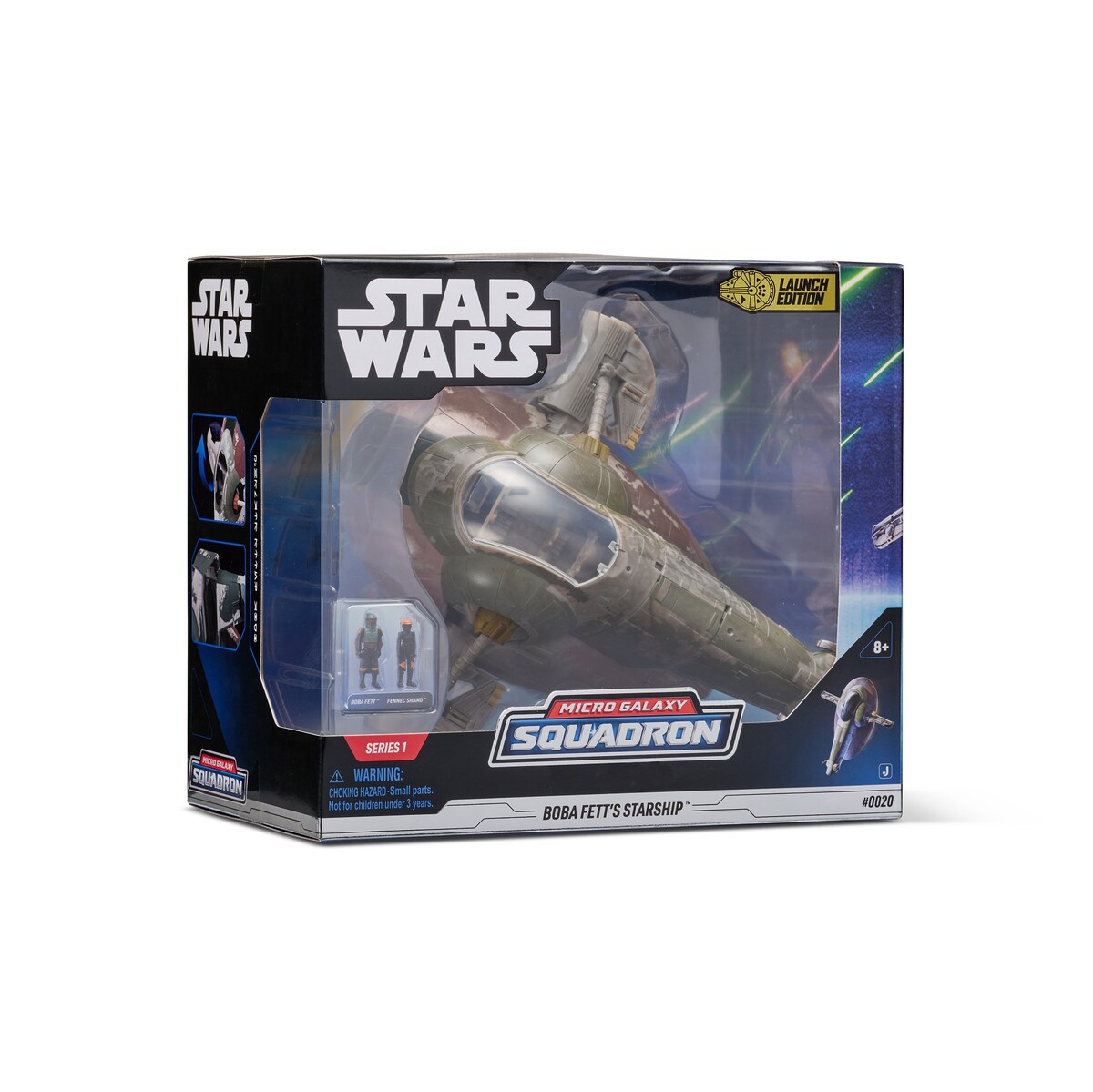 Bizak Star Wars Micro Galaxy Squadron Nave Boba Fett 20 Cm | Include Figure Di Boba Fett E Fennec Shand