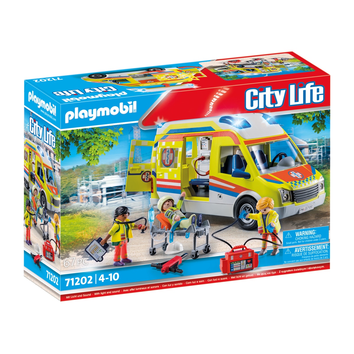 Imagen 0 de Ambulancia con luz y sonido Playmobil City Life