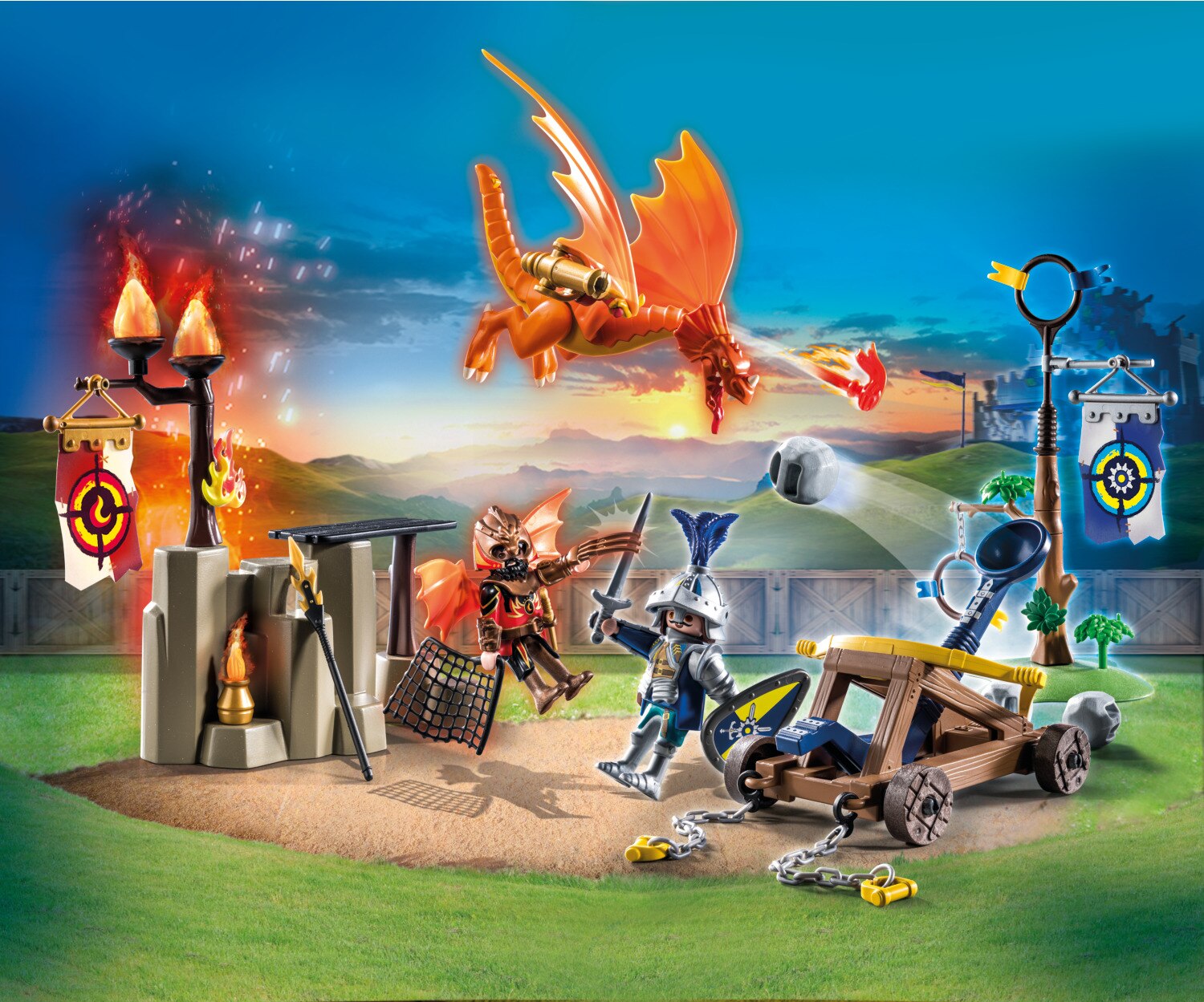 Zona de batalha Novelmore vs Burnham Raiders Playmobil Novelmore 2