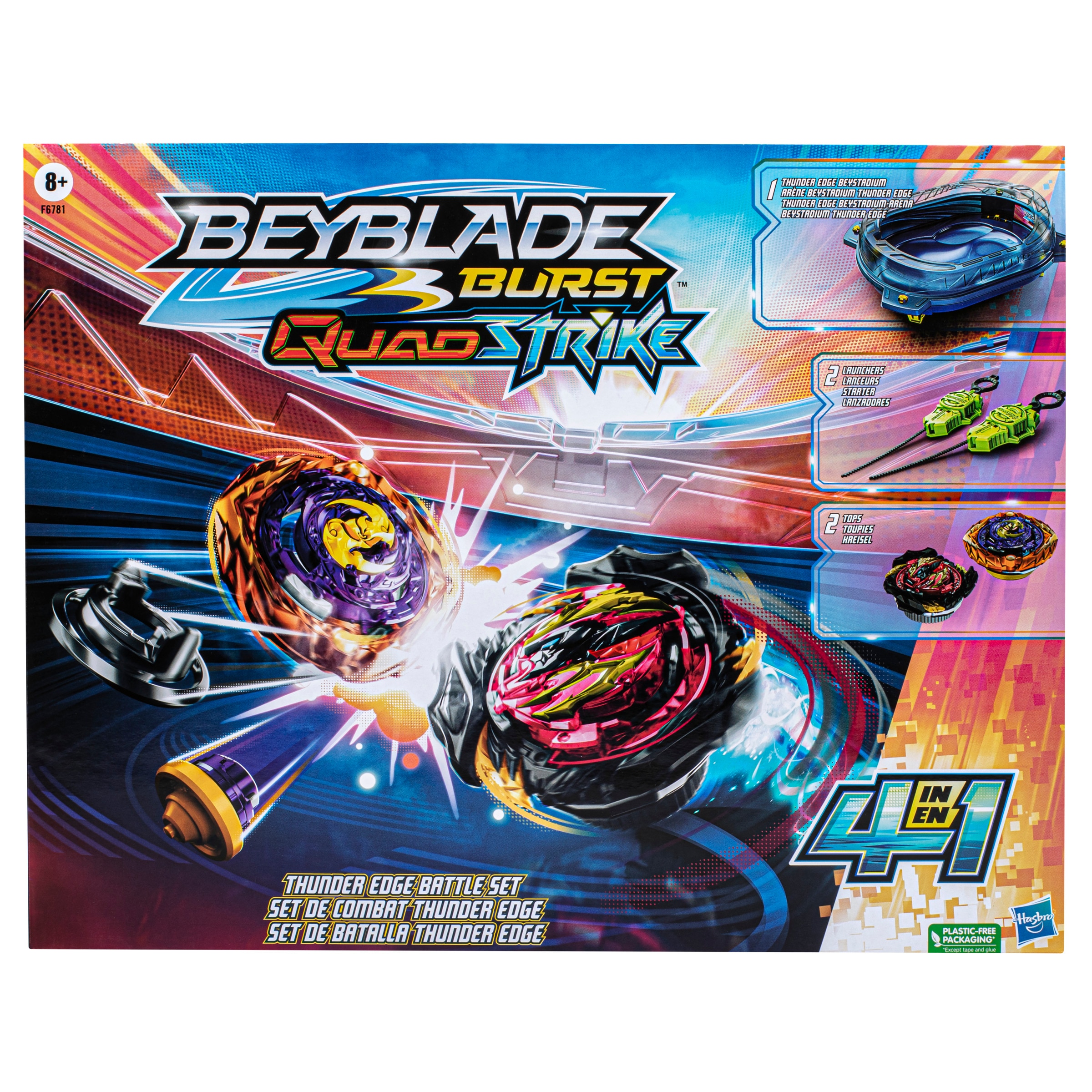 Set De Batalla Thunder Edge Beyblade Burst Quadstrike 2