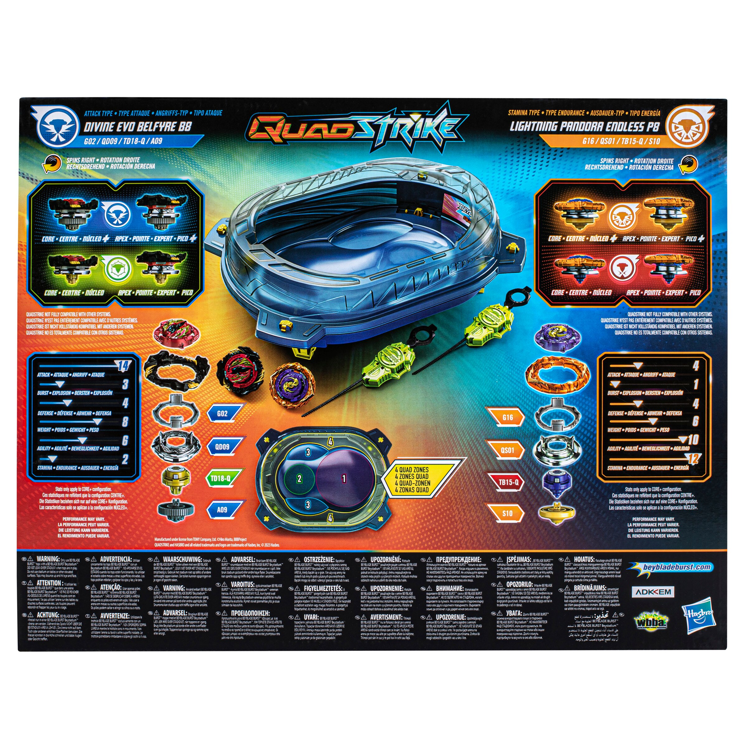 Set De Batalla Thunder Edge Beyblade Burst Quadstrike 4
