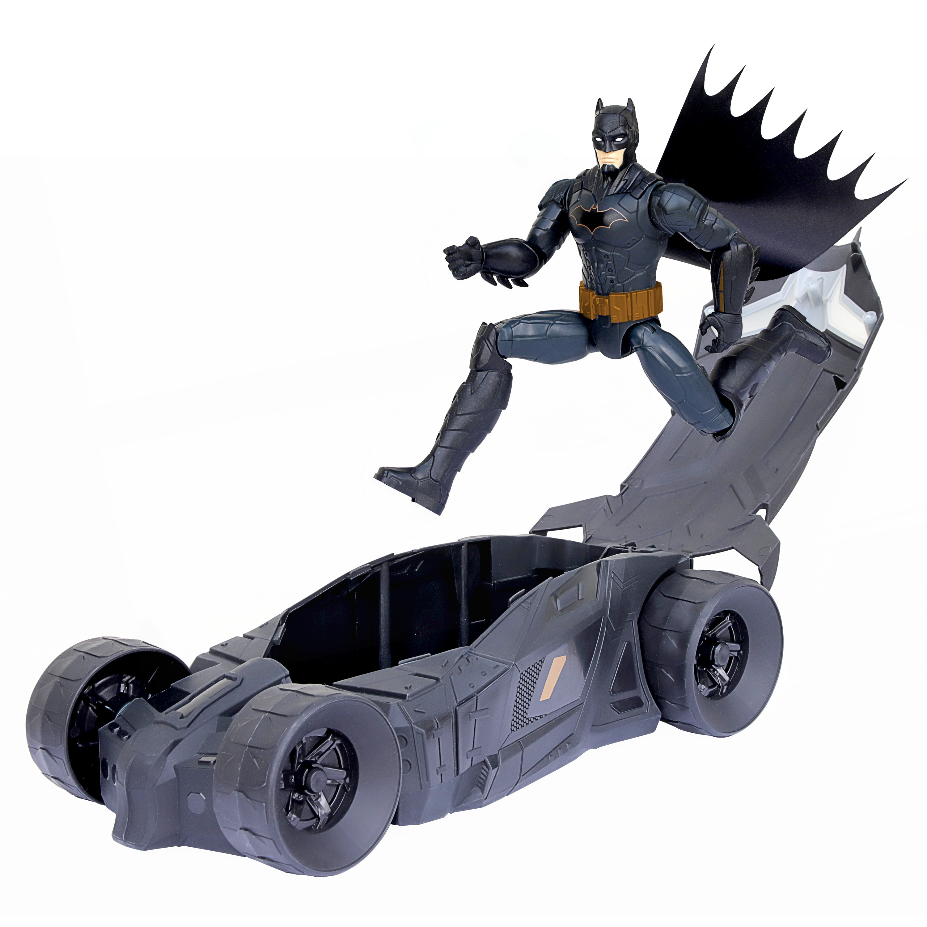 Set de Batman y Batimóvil, figura de acción de Batman de 30 cm Superhéroe DC Cómics 4
