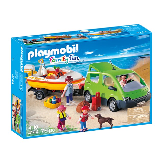Imagen 0 de Coche Familiar con Lancha Playmobil Family Fun