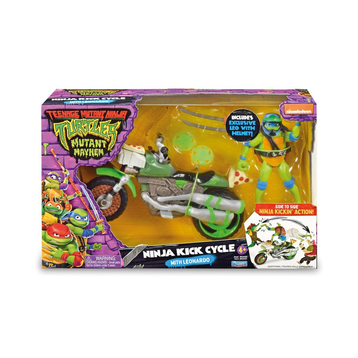 Vehículo oficial con figura de Leonardo Tortugas Ninja Famosa 3