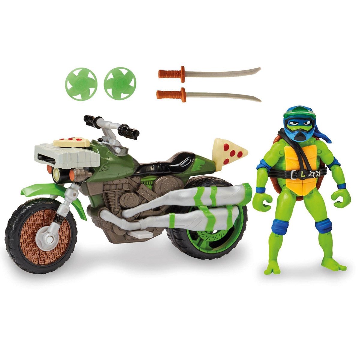 Vehículo oficial con figura de Leonardo Tortugas Ninja Famosa 4