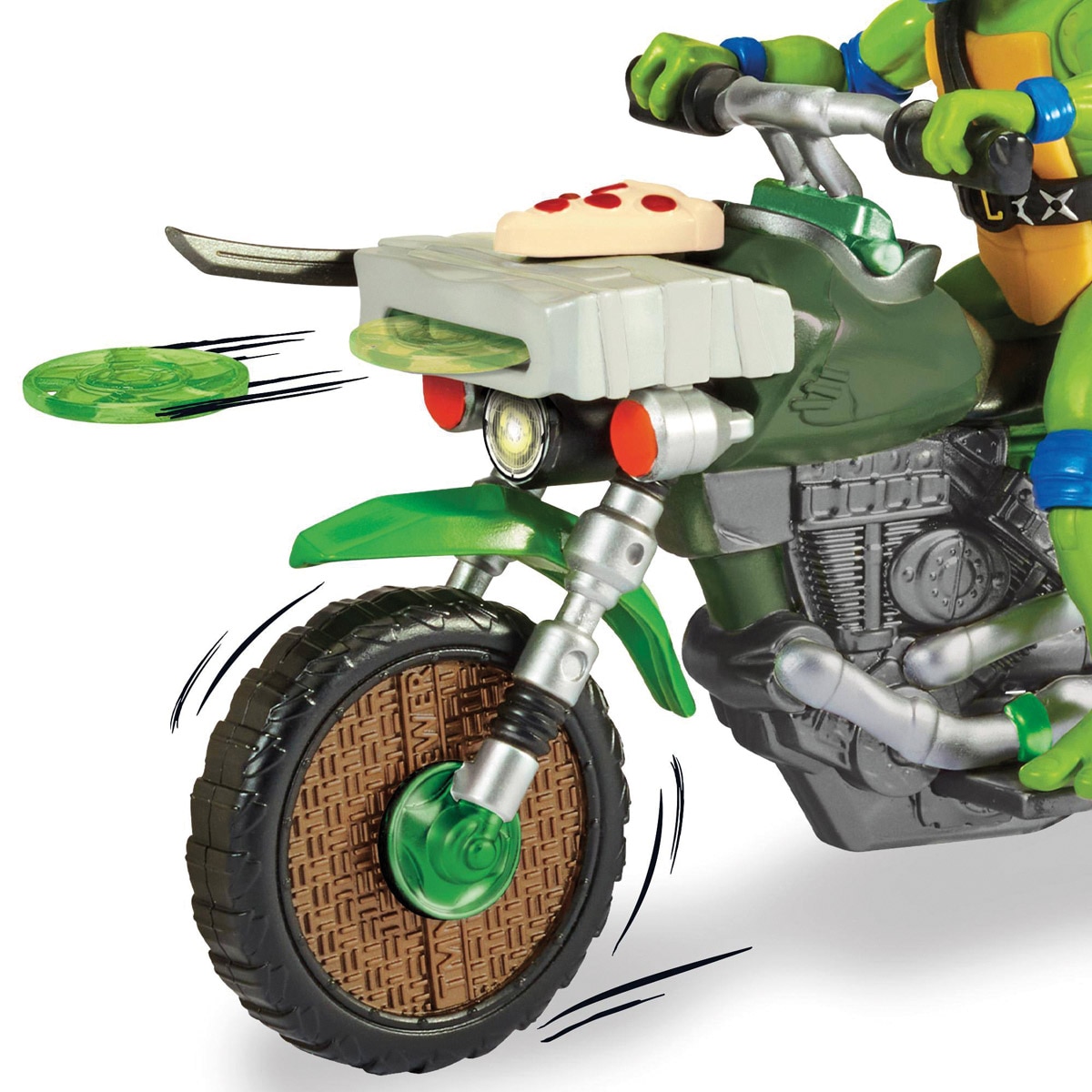 Vehículo oficial con figura de Leonardo Tortugas Ninja Famosa 5