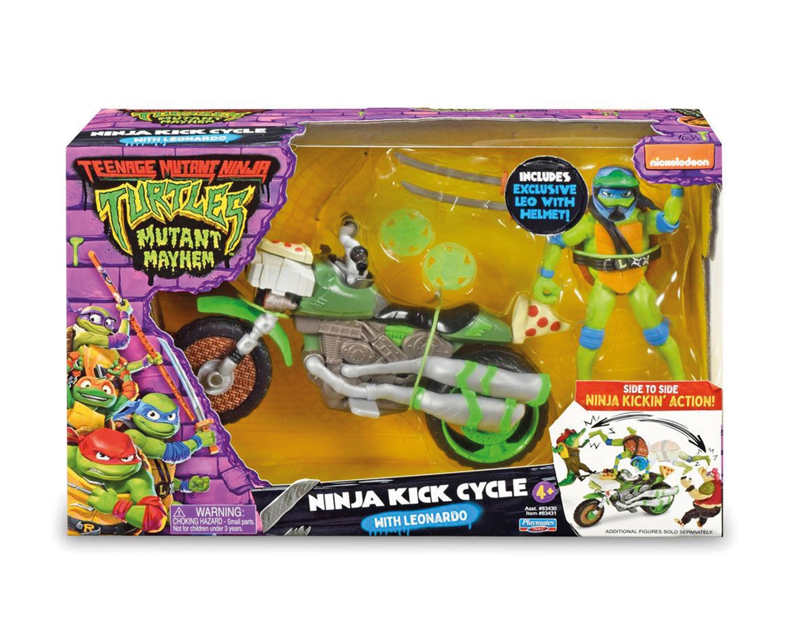 Vehículo oficial con figura de Leonardo Tortugas Ninja Famosa 6