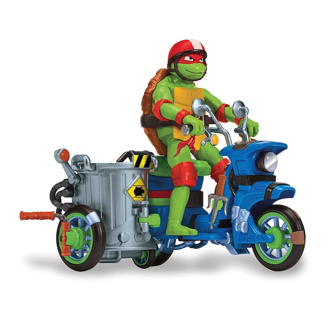Vehículo oficial con figura de Raphael Tortugas Ninja Famosa