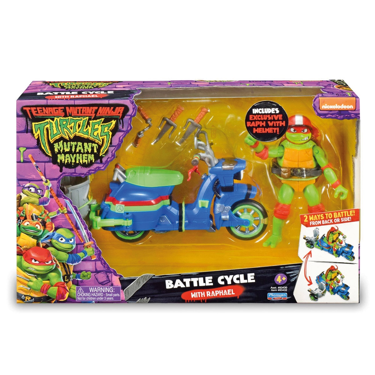 Vehículo oficial con figura de Raphael Tortugas Ninja Famosa 2