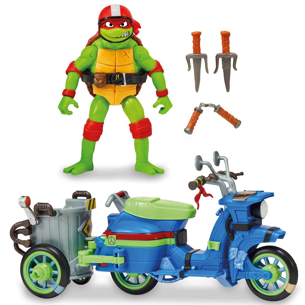 Vehículo oficial con figura de Raphael Tortugas Ninja Famosa 4