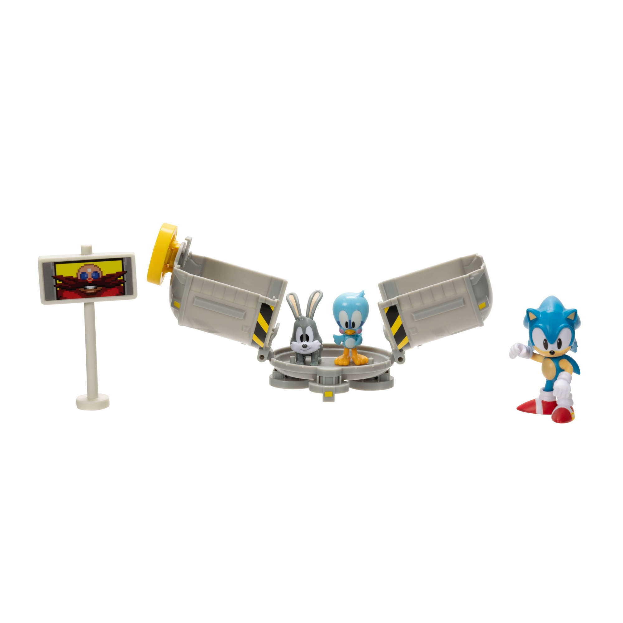 Set Diorama "Nivel Claro" con 3 figuras coleccionables de 6 cm y accesorios para jugar Sonic Sega 5