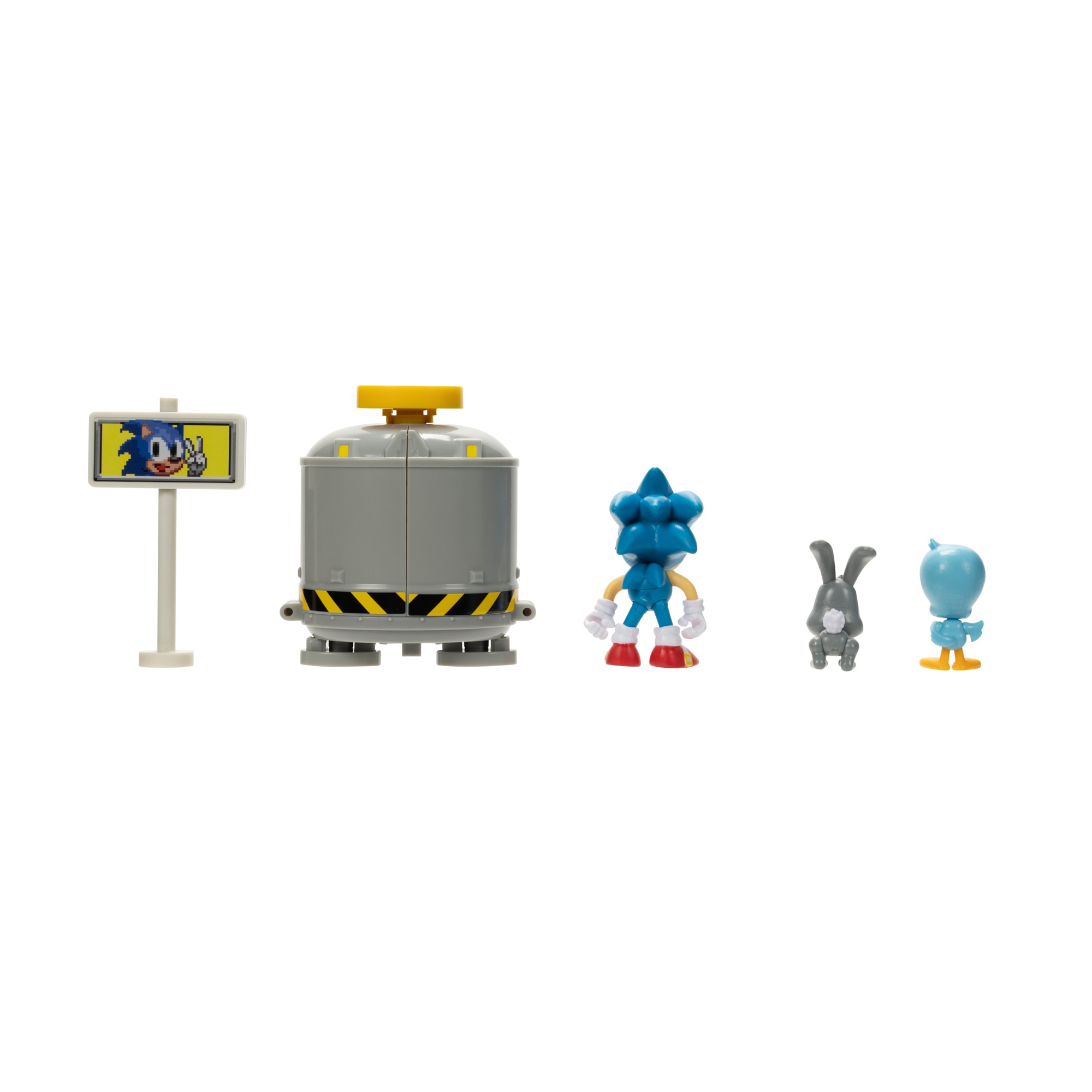 Set Diorama "Nivel Claro" con 3 figuras coleccionables de 6 cm y accesorios para jugar Sonic Sega 7