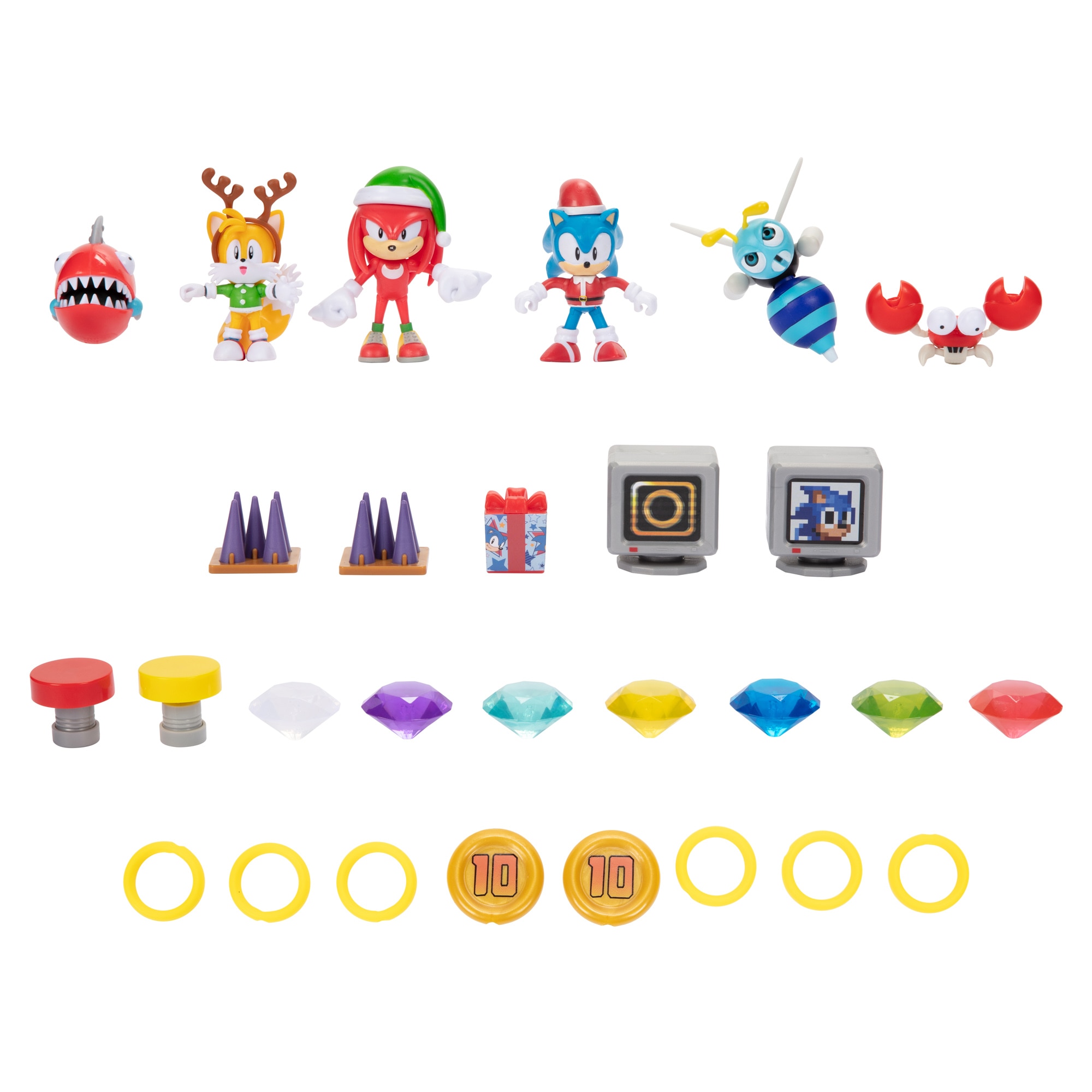 Calendario de Adviento con 8 figuras, 16 accesorios y base Sonic Sega 2