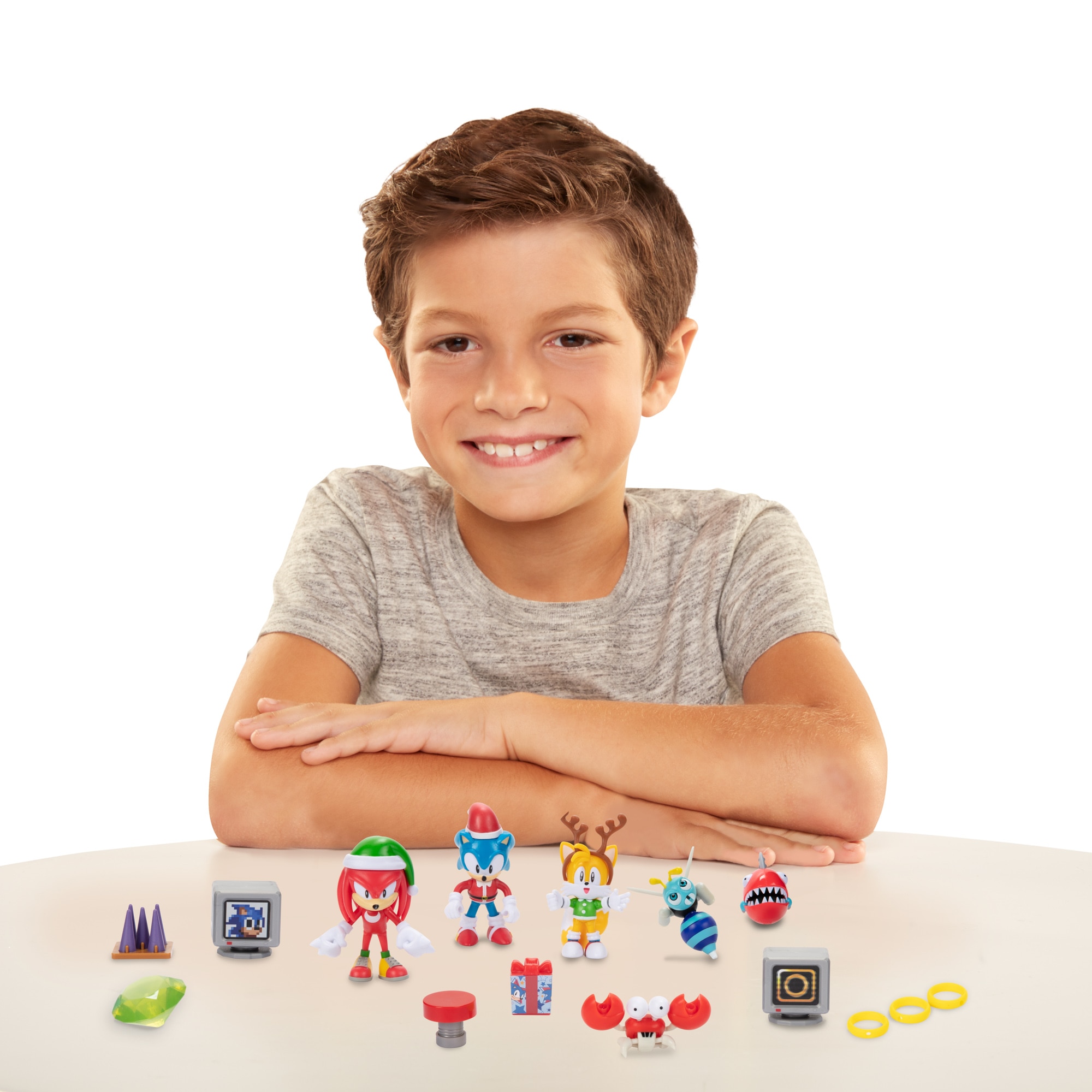 Calendario de Adviento con 8 figuras, 16 accesorios y base Sonic Sega 3