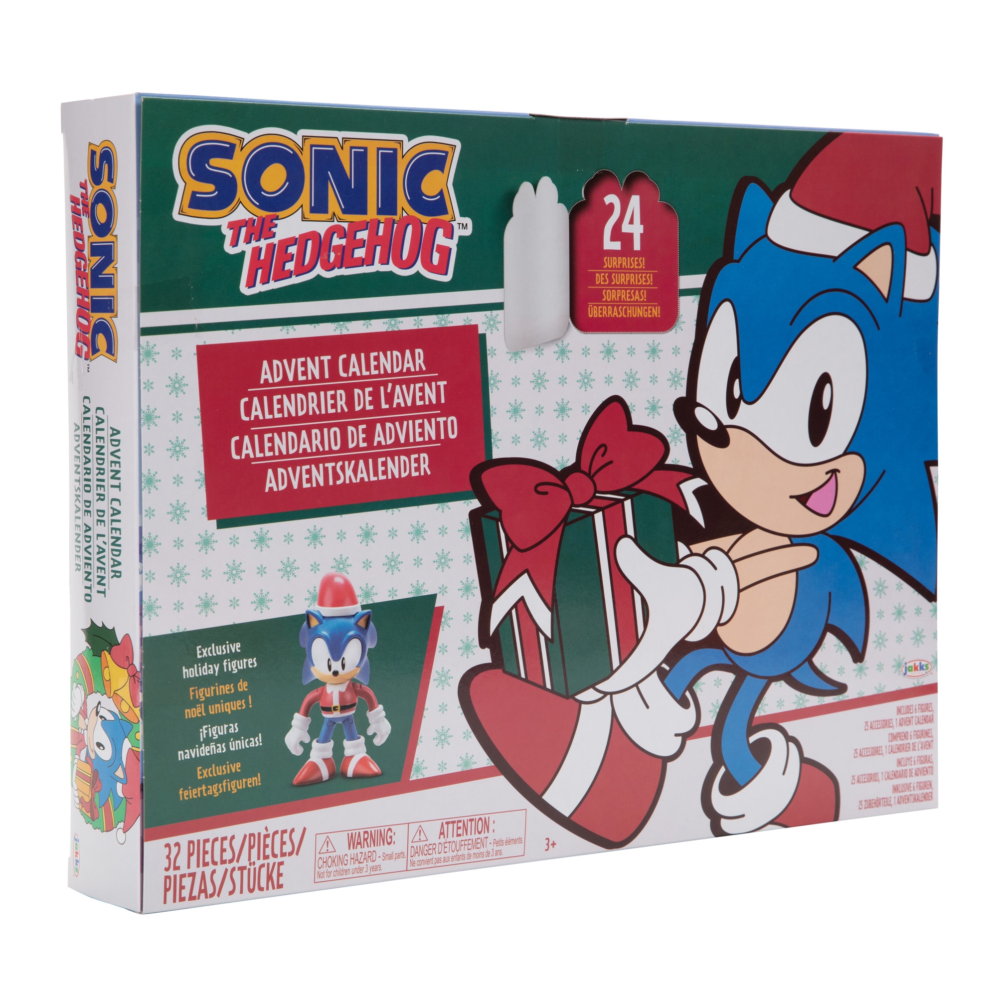 Calendario de Adviento con 8 figuras, 16 accesorios y base Sonic Sega 4