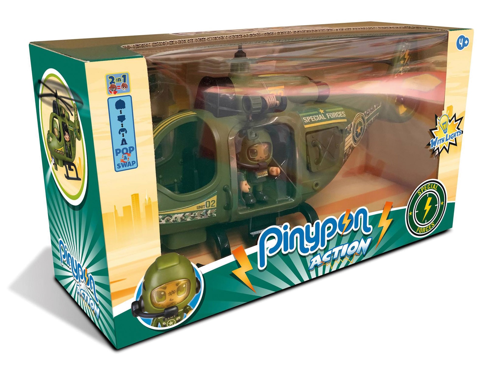 Helicóptero de Fuerzas Especiales Pinypon Action 2