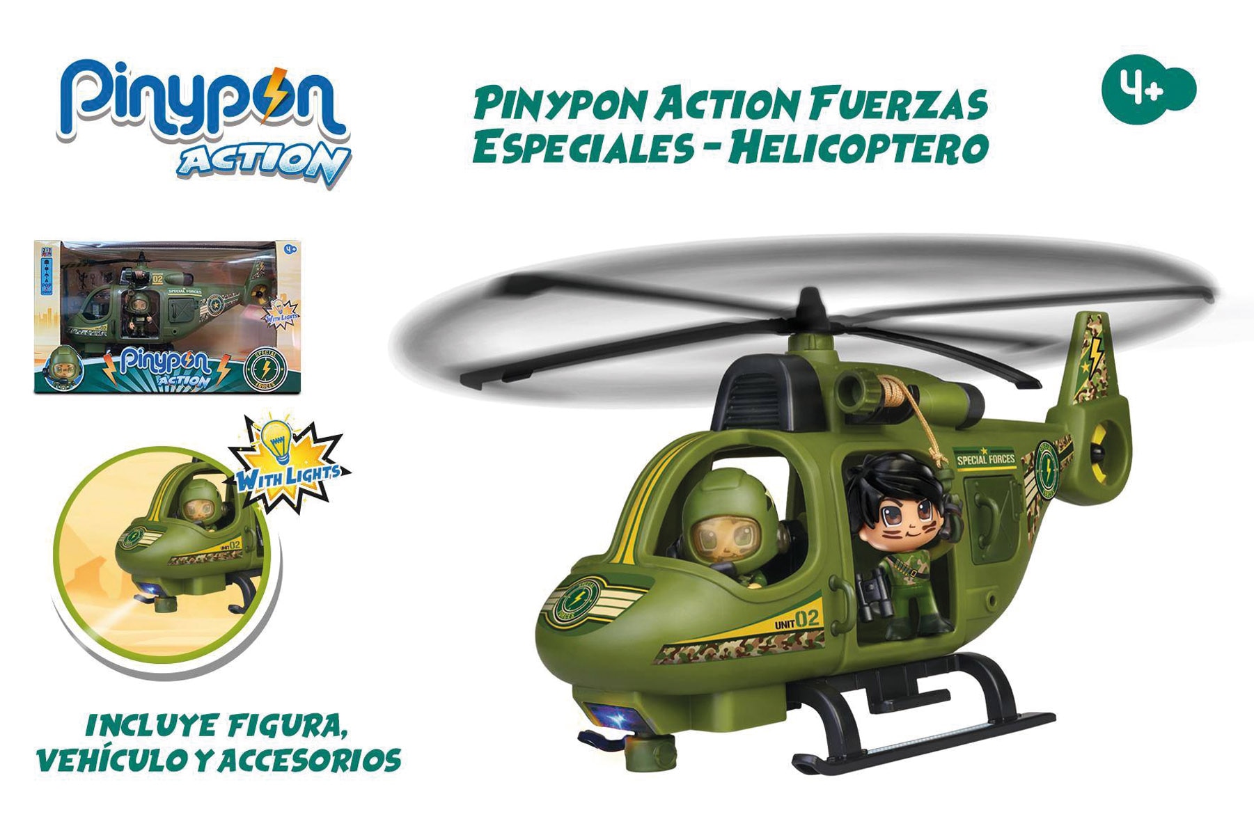 Helicóptero de Fuerzas Especiales Pinypon Action 5