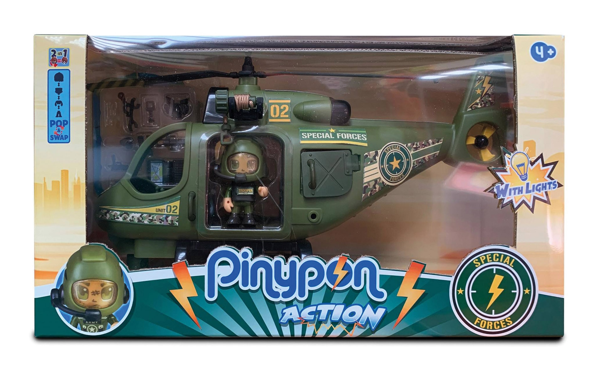 Helicóptero de Fuerzas Especiales Pinypon Action 6