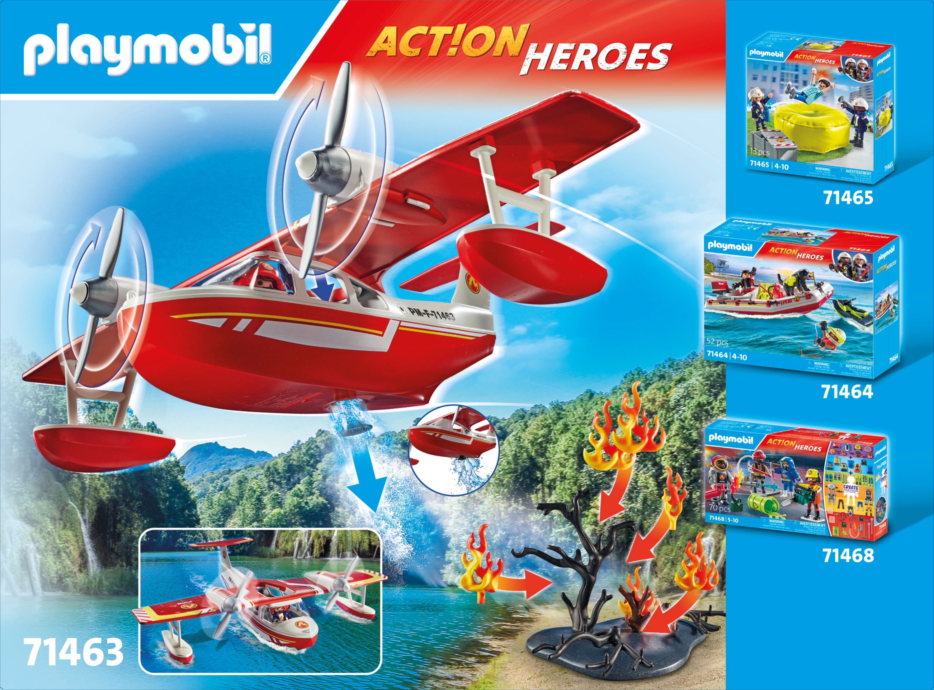 Hidroavión de bomberos Playmobil Action Heroes 5