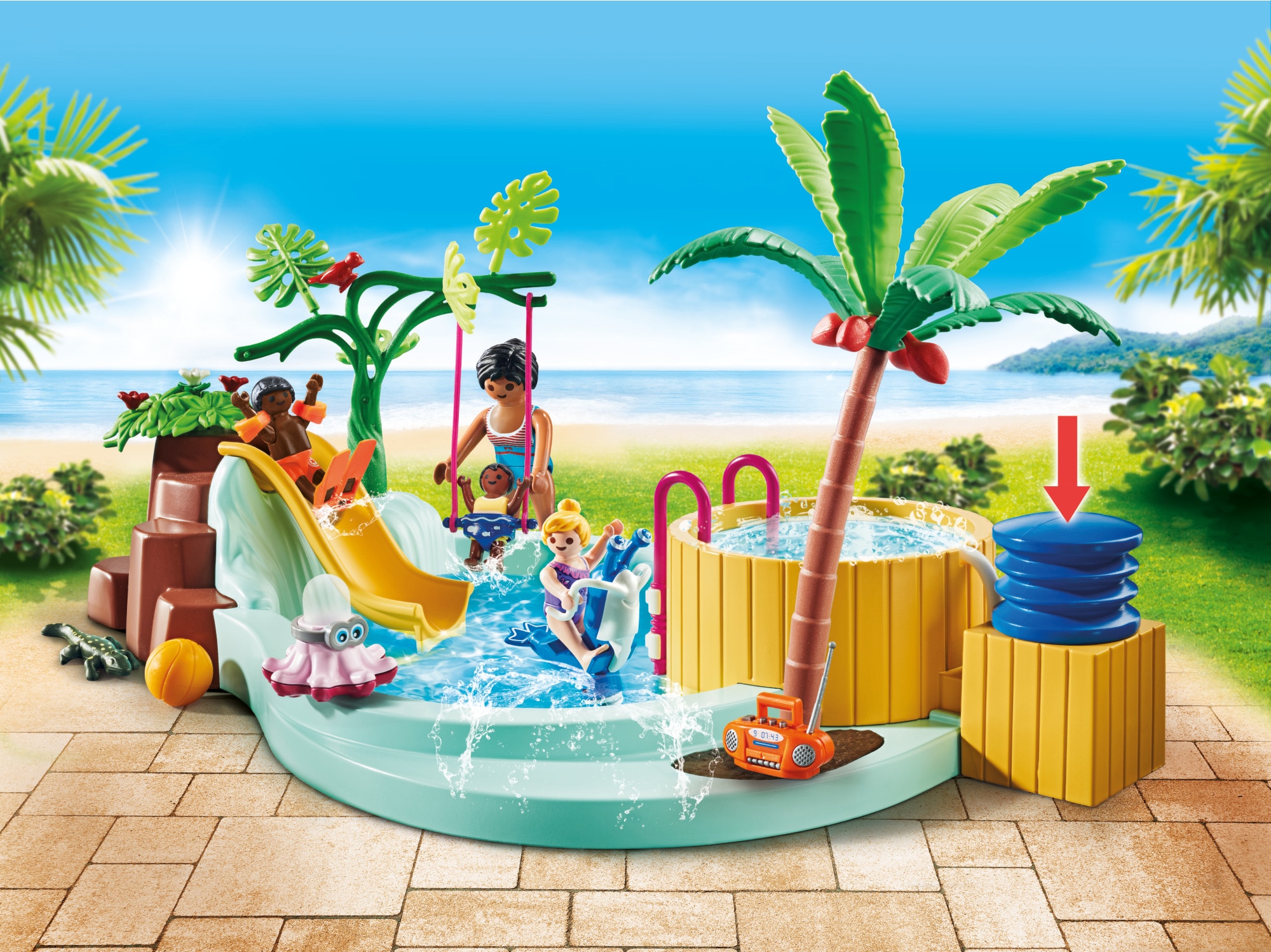 Piscina infantil con jacuzzi Playmobil My Life 4