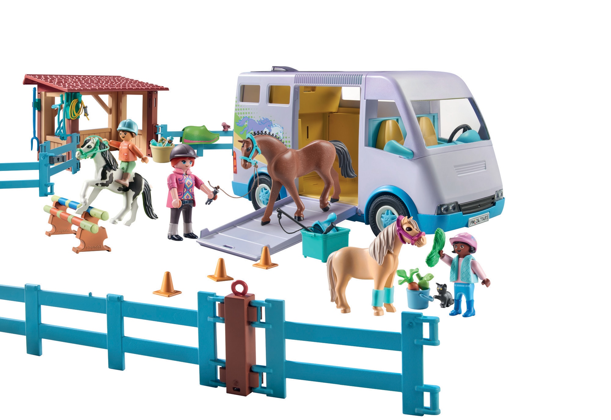 Escuela móvil de equitación Playmobil Horses of Waterfall 2