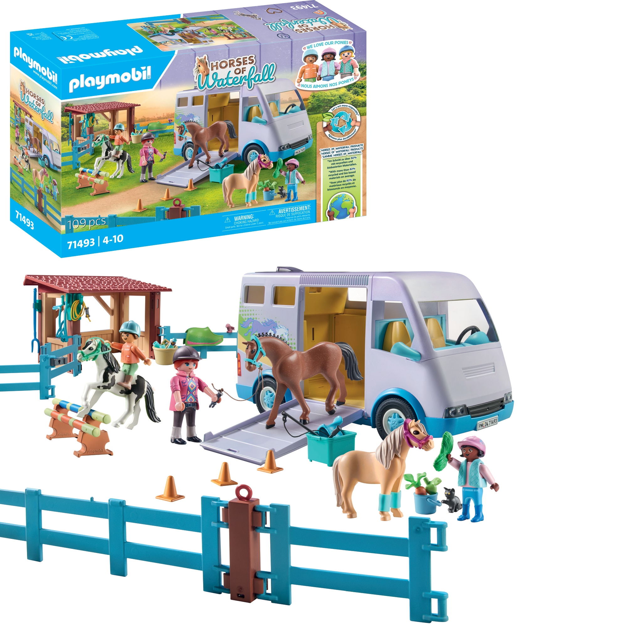 Escuela móvil de equitación Playmobil Horses of Waterfall 3