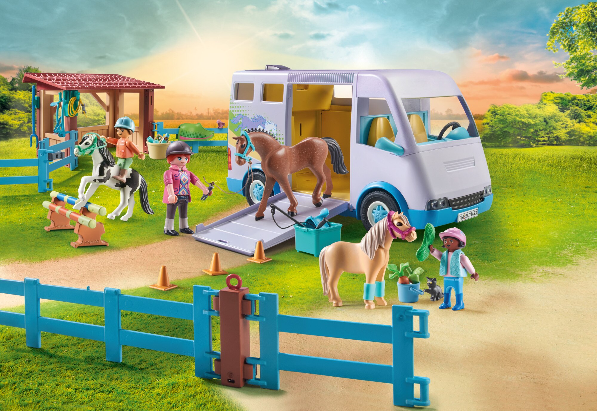 Escuela móvil de equitación Playmobil Horses of Waterfall 4